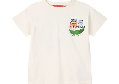 Μπλούζα με τύπωμα για αγόρι - Λευκό 12-225147-5 - energiers - 