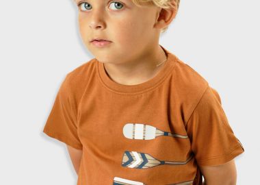 Μπλούζα με τύπωμα για αγόρι - ΣΟΚΟΛΑΤΙ 12-225124-5 - energiers - 