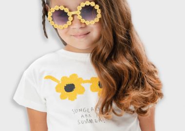 Μπλούζα με τύπωμα για κορίτσι - Εκρού 15-225314-5 - energiers - 