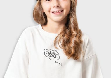 Μπλούζα με τύπωμα για κορίτσι - Εκρού 16-225211-5 - energiers - 