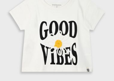 Μπλούζα με τύπωμα για κορίτσι - Εκρού 16-225223-5 - energiers - 