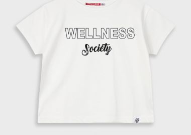 Μπλούζα με τύπωμα για κορίτσι - Εκρού 16-225233-5 - energiers - 