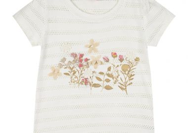 Μπλούζα με τύπωμα για κορίτσι - ΚΡΕΜ 15-225324-5 - energiers - 