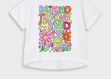 Μπλούζα με τύπωμα για κορίτσι - Λευκό 15-225311-5 - energiers - 