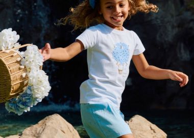 Μπλούζα με τύπωμα για κορίτσι - Λευκό 15-225315-5 - energiers - 