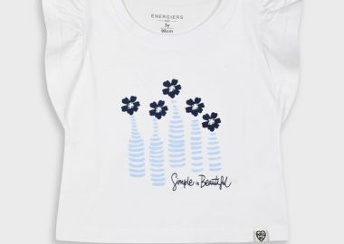 Μπλούζα με τύπωμα για κορίτσι - Λευκό 15-225320-5 - energiers - 