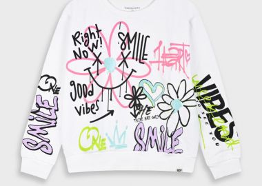 Μπλούζα με τύπωμα για κορίτσι - Λευκό 16-225203-5 - 16-225203-5-6-etwn-leyko - energiers - 