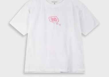 Μπλούζα με τύπωμα για κορίτσι - Λευκό 16-225211-5 - energiers - 