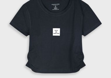 Μπλούζα με τύπωμα για κορίτσι - ΜΑΥΡΟ 16-225210-5 - energiers - 