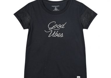 Μπλούζα με τύπωμα για κορίτσι - ΜΑΥΡΟ 16-225213-5 - energiers - 