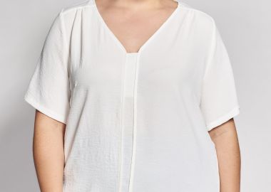 Μπλούζα με V Λαιμόκοψη και Ανάγλυφη Washed Ύφη -  - 