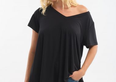 Μπλούζα Με V Λαιμόκοψη σε Άνετη Γραμμή Kelly’s -  - 