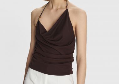 Μπλούζα ντραπέ με τιράντες - 5206634959409 -  - 