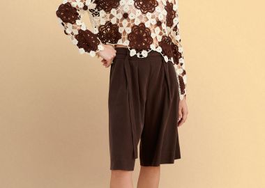 Μπλούζα πλεκτή διάτρητη με floral σχέδιο - 5206179105293 -  - 