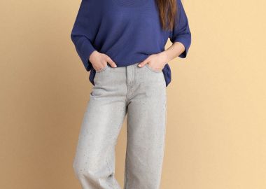 Μπλούζα πλεκτή με ανοιχτή λαιμόκοψη - 5206179079327 -  - 