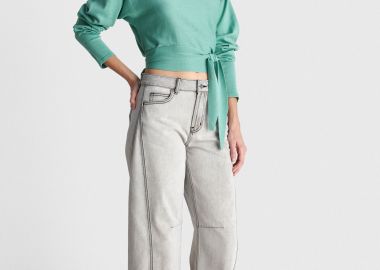 Μπλούζα πλεκτή με δέσιμο - 5206179060707 -  - 