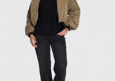 Μπλούζα πλεκτή με loose λαιμό - 5206634987716 -  - 