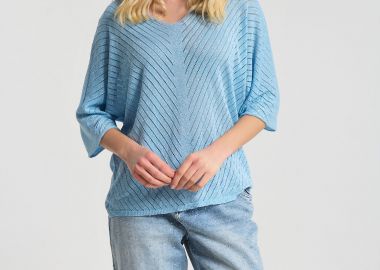 Μπλούζα Πλεκτή Με Λούρεξ Και Διακριτική Λάμψη -  - 