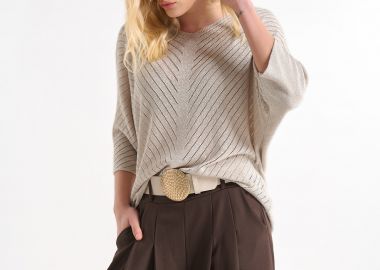 Μπλούζα Πλεκτή Με Λούρεξ Και Διακριτική Λάμψη -  - 