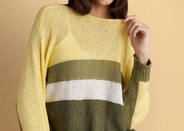 Μπλούζα πλεκτή με ριγέ σχέδιο - 5206179079600 -  - 