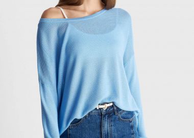 Μπλούζα πλεκτή με στρογγυλή λαιμόκοψη - 5206179072632 -  - 