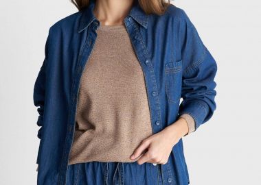 Μπλούζα πλεκτή με στρογγυλή λαιμόκοψη - 5206179072649 -  - 