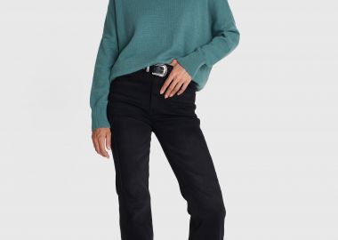 Μπλούζα πλεκτή oversized με ζιβάγκο - 5206634996169 -  - 