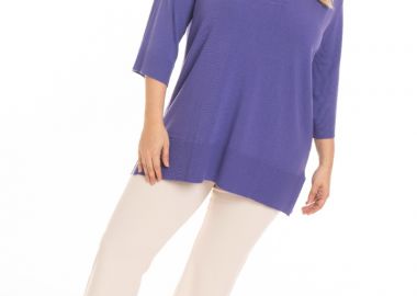 Μπλούζα πλεκτή σε χρώμα λιλά -  - 