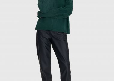 Μπλούζα πλεκτή ζιβάγκο με λεπτομέρεια στα μανίκια - 5206634996527 -  - 