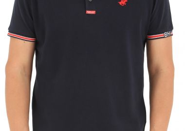 Μπλούζα Polo Beverly Hills Polo Club Πικέ Με Χρωματική Αντίθεση P42571-0298 Ανδρικό - Beverly Hills Polo Club - 