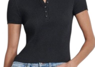 Μπλούζα Polo DKNY Rib DJ4R0197-BLK Γυναικείο - DKNY - 