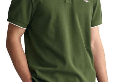Μπλούζα Polo Gant Framed Tipping 2013014-313-PINE GREEN Ανδρικό - Gant - 