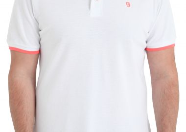 Μπλούζα Polo Garage Fifty 5 Με Ρίγα Σε Γιακά Και Μανίκι G213-4113-white Ανδρικό - Garage Fifty 5 - 