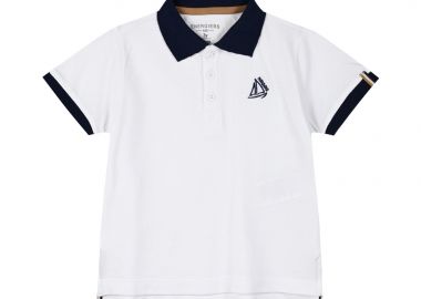 Μπλούζα πόλο για αγόρι - Λευκό 12-225116-5 - energiers - 