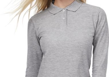 Μπλούζα Polo Γυναικεία Μακρυμάνικη PWI13 B & C ID.001 LSL Heather Grey - B & C - 