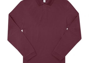 Μπλούζα Polo Μακρυμάνικη PU425 B & C My Polo 180 LSL Ανδρική Burgundy - B & C - 