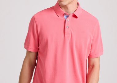 Μπλούζα πόλο με κέντημα στο μανίκι - FUNKY BUDDHA - 