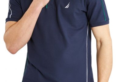 Μπλούζα Polo Nautica Με Λευκή & Πράσινη Ρίγα N1M01645-459-DARK NAVY Ανδρικό - Nautica - 