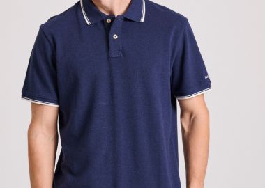 Μπλούζα polo σε μελανζέ ύφασμα - FUNKY BUDDHA - 