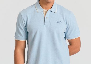 Μπλούζα polo σε μελανζέ ύφασμα - FUNKY BUDDHA - 