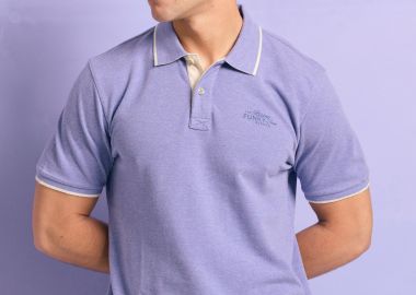 Μπλούζα polo σε μελανζέ ύφασμα - FUNKY BUDDHA - 