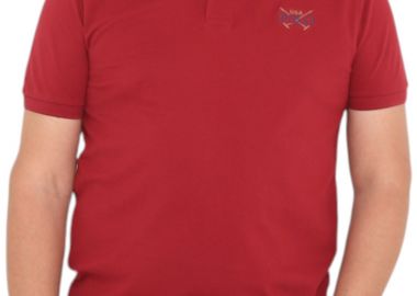 Μπλούζα Polo USA POLO CLUB Sleeve Polo-Shirt 1002-WINE Ανδρικό - USA POLO CLUB - 
