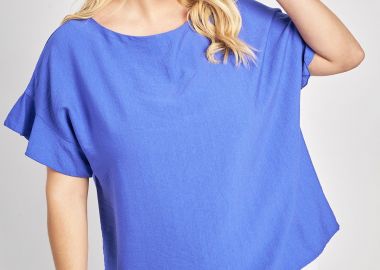 Μπλούζα ρεγιόν όψη λινό -  - 