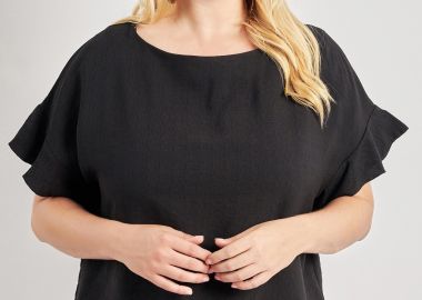 Μπλούζα ρεγιόν όψη λινό -  - 