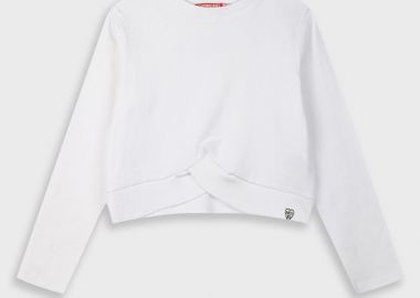 Μπλούζα ριπ για κορίτσι - Εκρού 16-225209-5 - energiers - 