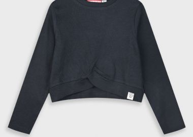 Μπλούζα ριπ για κορίτσι - ΜΑΥΡΟ 16-225209-5 - energiers - 