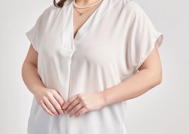 Μπλούζα σιφόν με κουφόπιετα -  - 