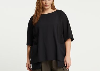 Μπλούζα t-shirt βαμβακερή με ποπλίνα - MAT FASHION - 