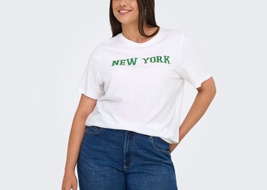 Μπλούζα t-shirt Carzafiro με στάμπα New York - ONLY CARMAKOMA - 