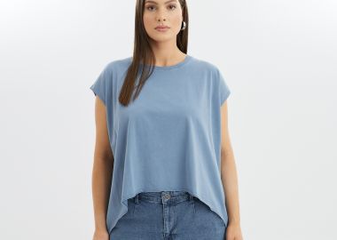 Μπλούζα t-shirt cropped - MAT FASHION - 